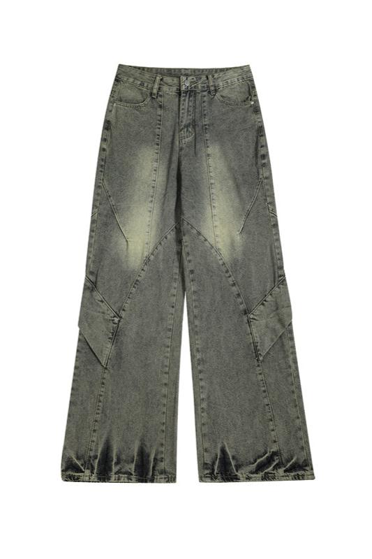 Fashionable Straight Wide Jeans