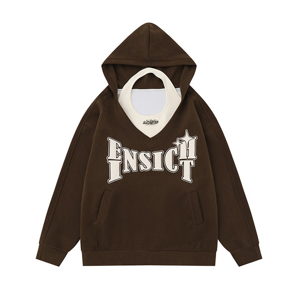 フーディーホルターネックVネックツーピースセット