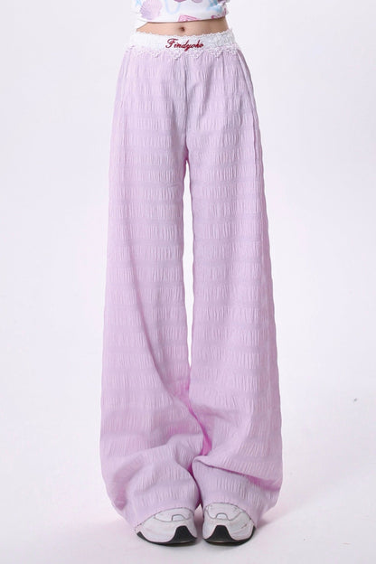 Taro Purple Slouchy Lace Trousers