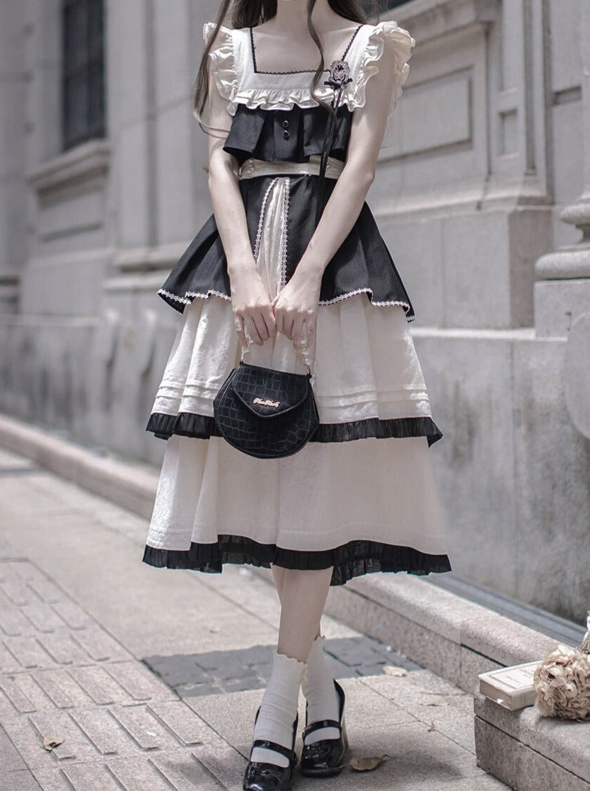 Elegant Center Ribbon Sleeveless Dress