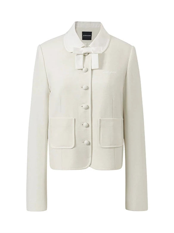 Retro New Chinese Style Style Contrast Color Ribbon Jacket + Puru Turong Skirt Two Piece Suit