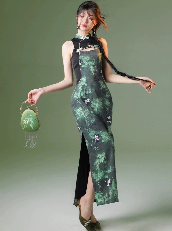 Embroidered Chinese Cheongsam Dress