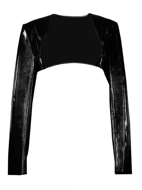 Punk Black Silver Mesh Sheer Slit Hoodie Dress Suit