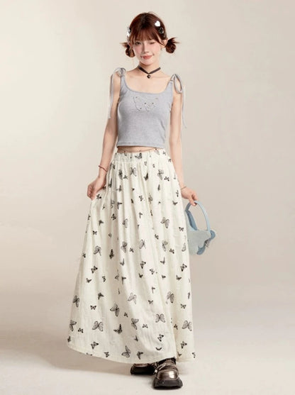 Butterfly Diamond Long Skirt