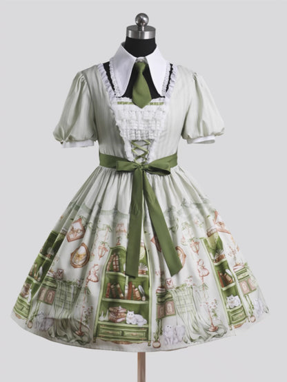 Green Retro Girl Lolita Dress