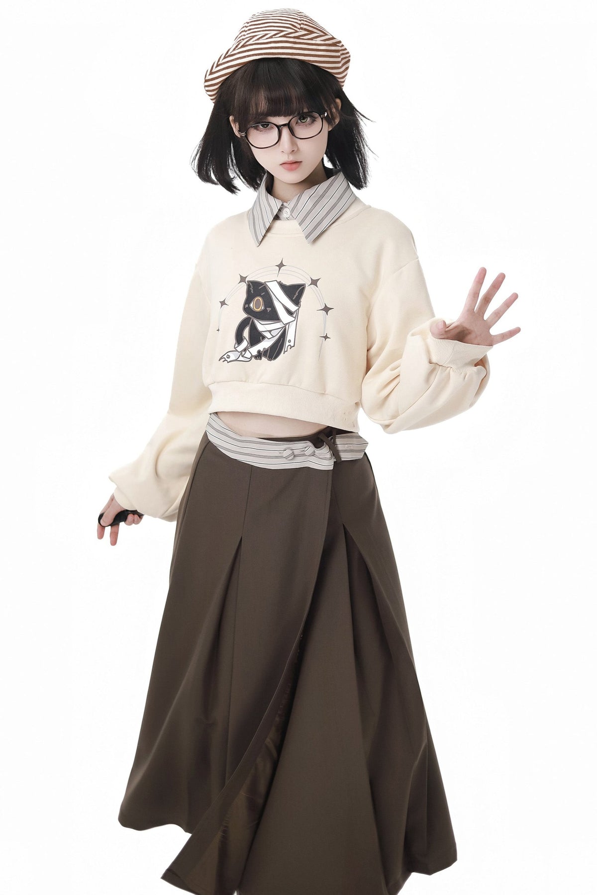 Short sweat check line trench coat setup – Belchic