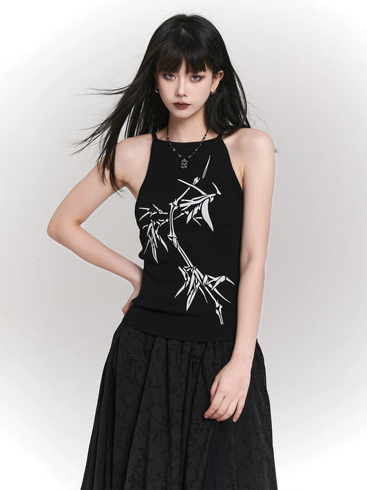 Ghost Girl New Chinese Women's Chinese Style Top Wear Sweet and Spicy Little Top Camisole 2024 New Women