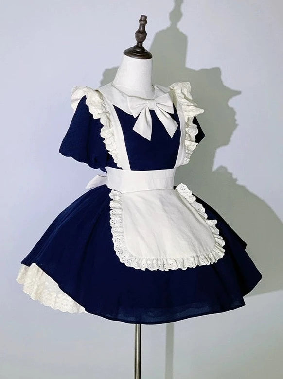 アンティークガーリーメイドロリータドレス