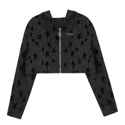 Hoody Black Star Screen Jacket