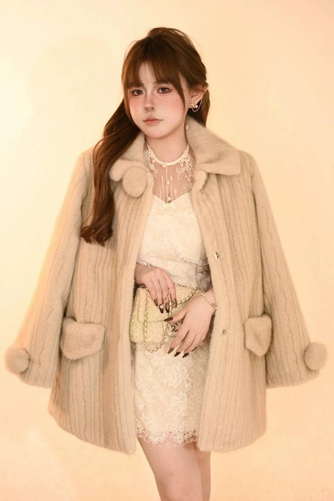 [Reserved product] Imitation Mink Furcoat