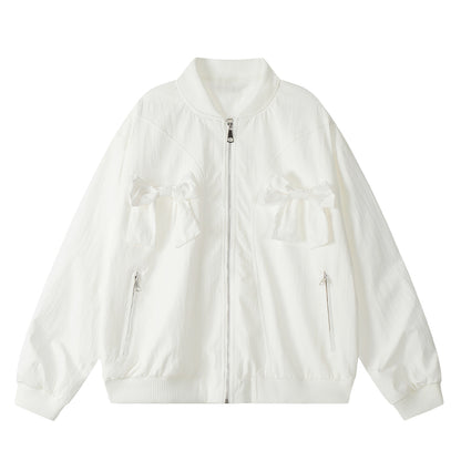 White Bowls Baseball Jacket