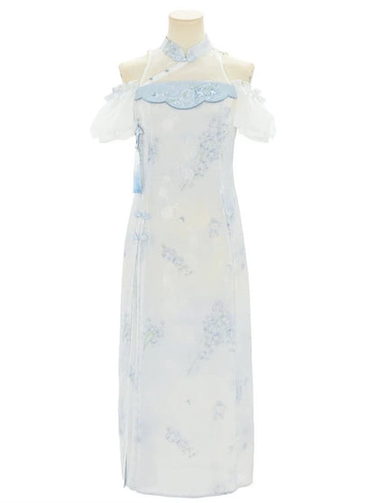 China Off-the-shoulder Elegant Summer Dress [Short/Long