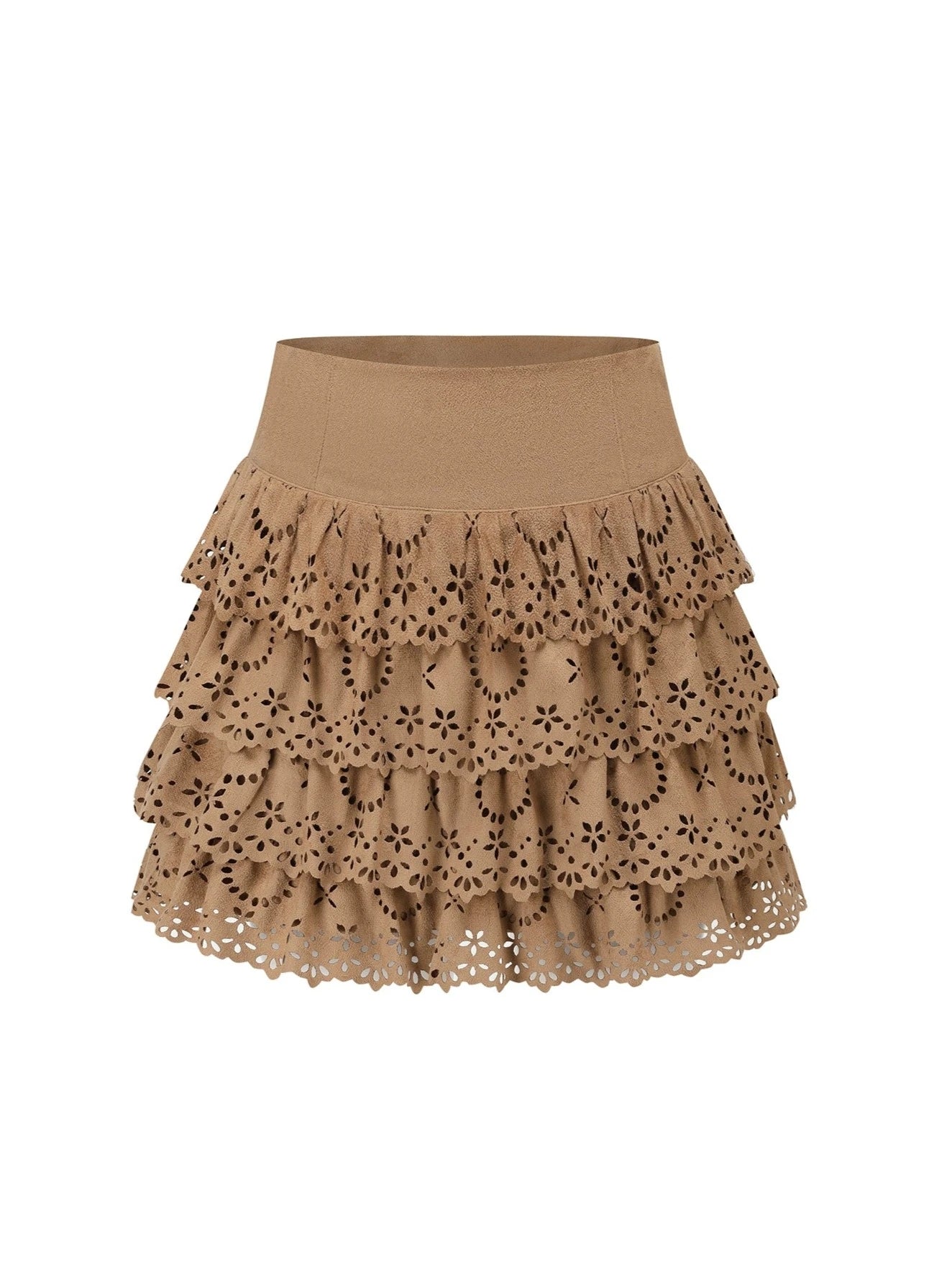 High Waist Tiered Retro Girly Skirt