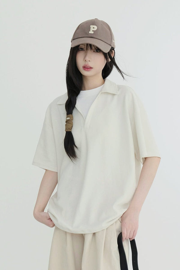 Loose Lapel Two-Piece Summer Tops