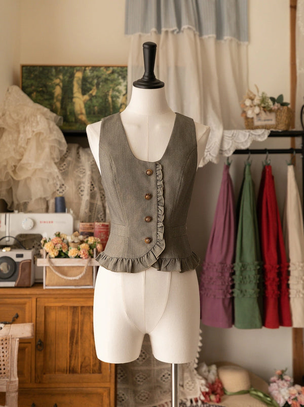 フォレストワードローブ レトロクラシックフリルベスト