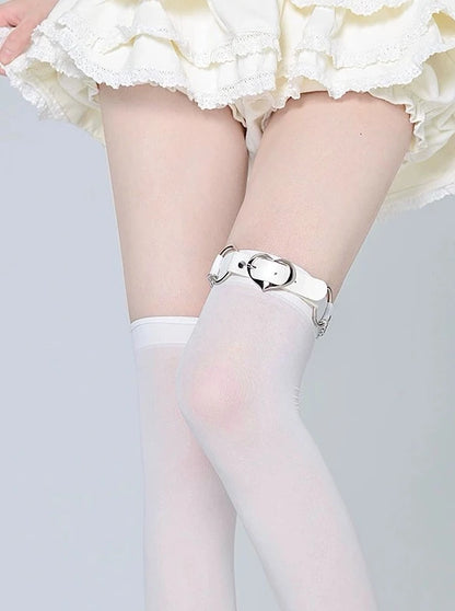 Sheer High Socks + Wing Leg Rings