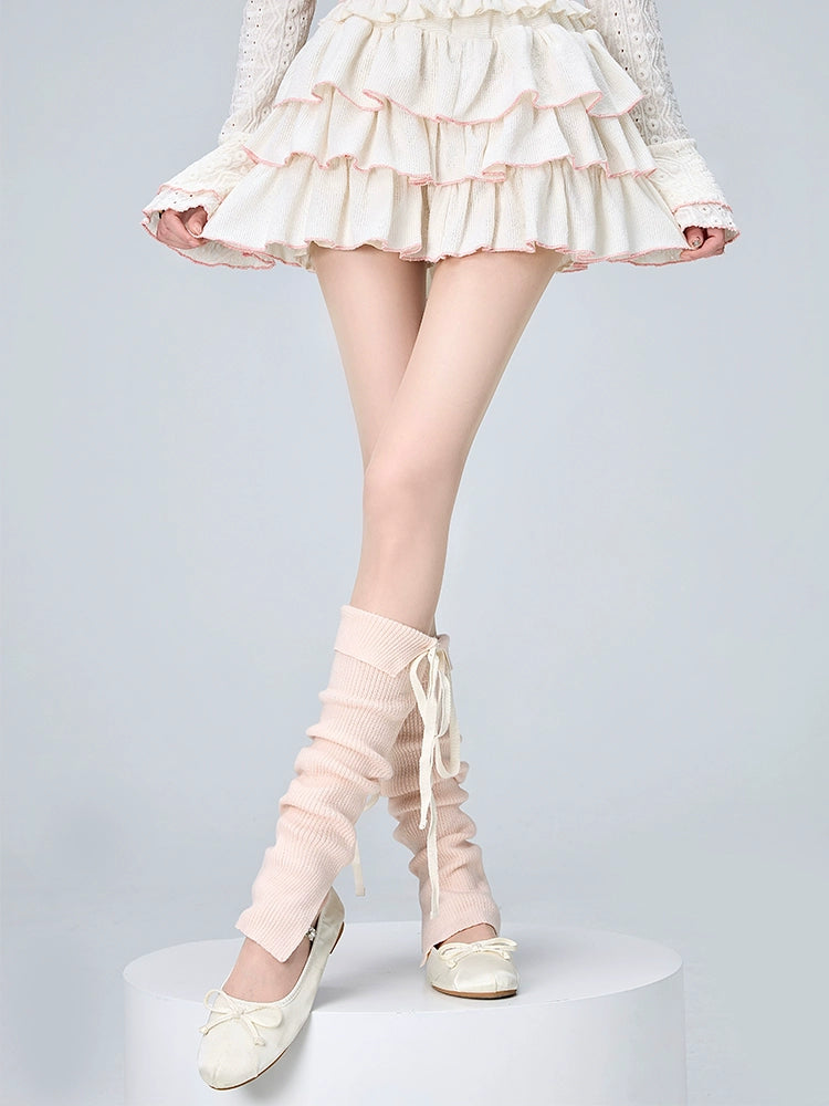 Ballet Core French Ribbon Leg Warmers