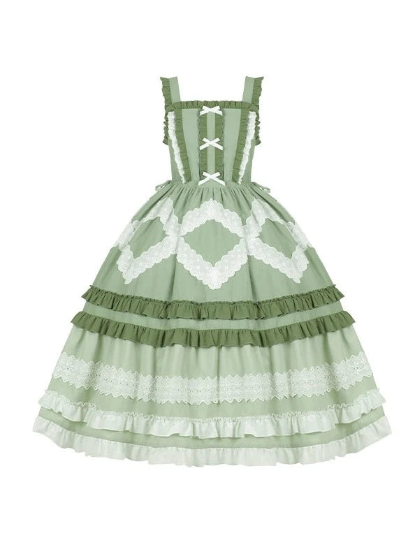 Retro Girl Summer Lolita Dress + Short Summer Shawl