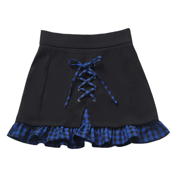 Blue Grid Cat Ear Set