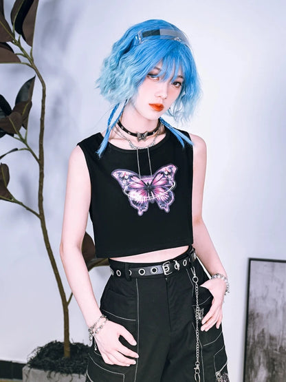 Butterfly Shadow Phantom Sleeveless Top