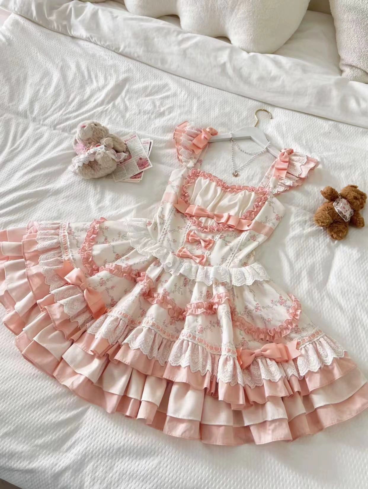 【Reservations】Flower Girl Cream Cake Dress