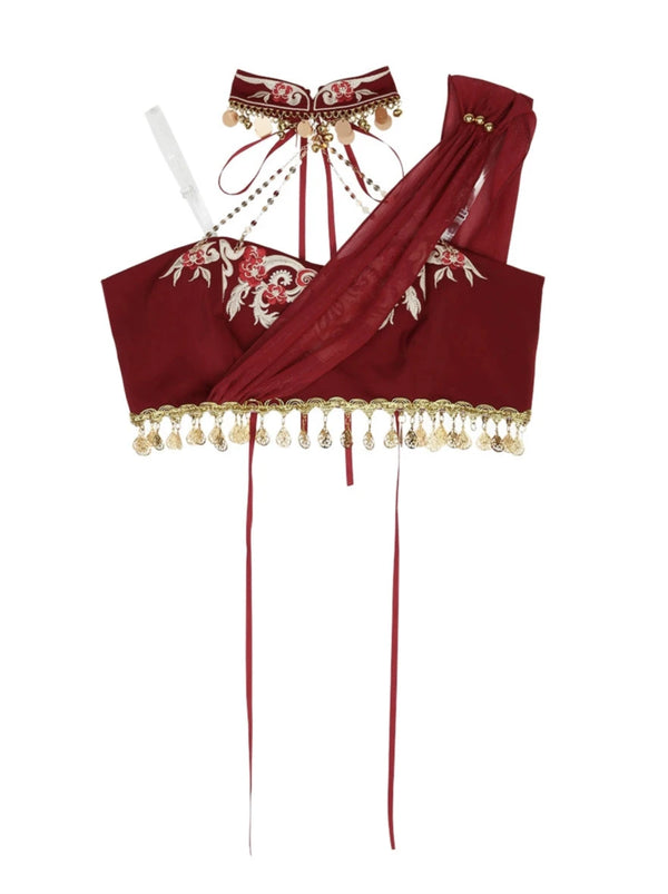 Frame Spirit Queen Western Dancer Skirt Tube Top Cape Suit