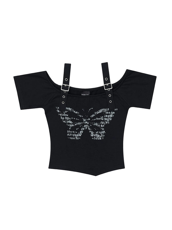 バタフライショートモードトップス