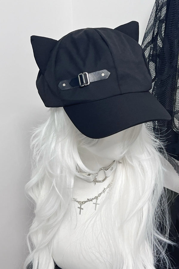 キュートキャットイヤーサブカルキャップ