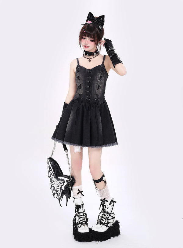 Lace-up Summer Camisole Dress