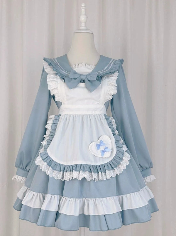 Sweet College Style Sailor Maid Lolita Dress