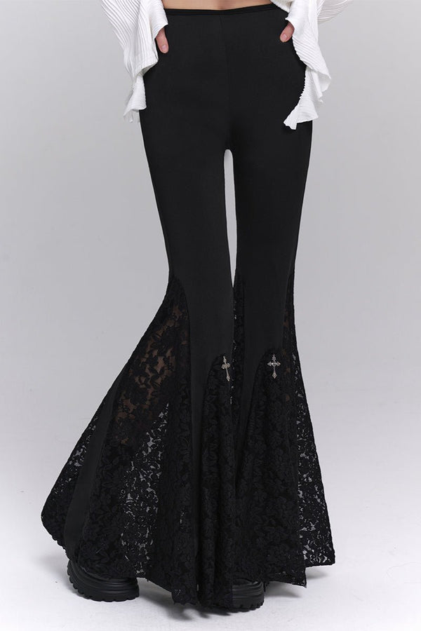 Black Gothic Crossbell Pants