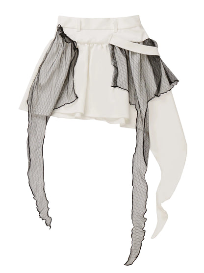 Dark Soon Print Design Sweat Suit Eyelet Trainer + Lace Elegular Skirt