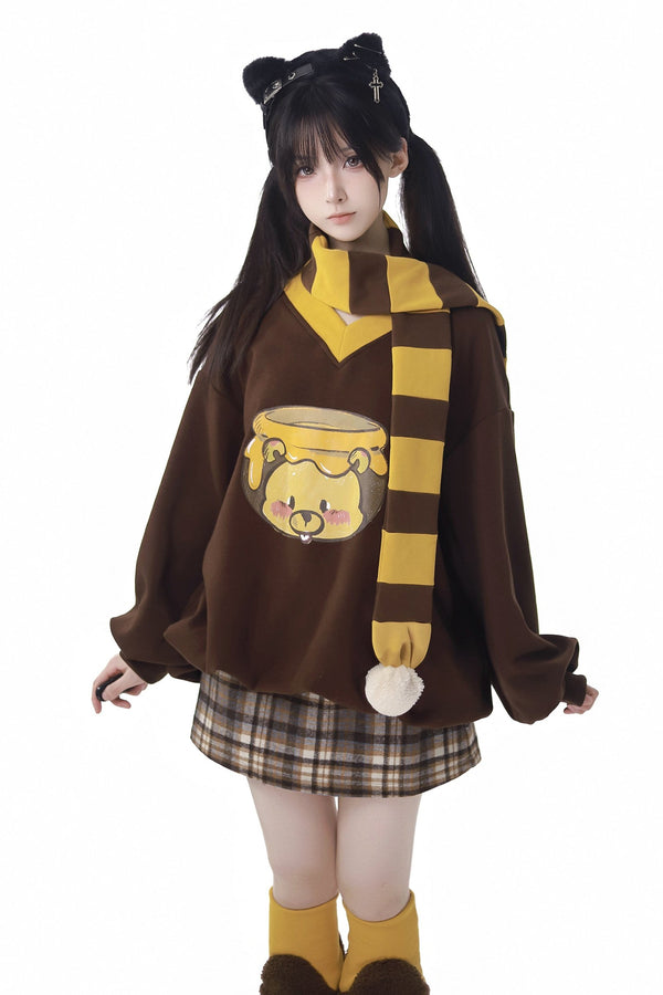 Simple Coffee Sweatshirt and Skirt Setup