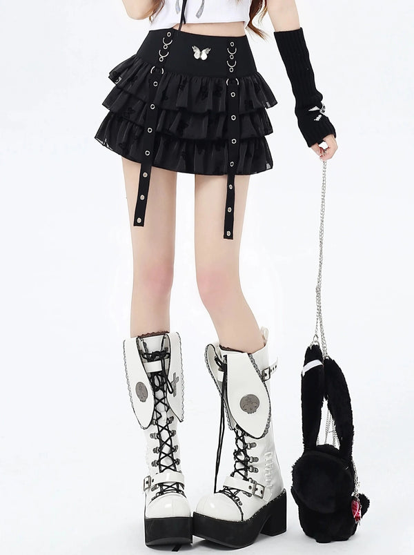 Ruffle Butterfly Dark Skirt