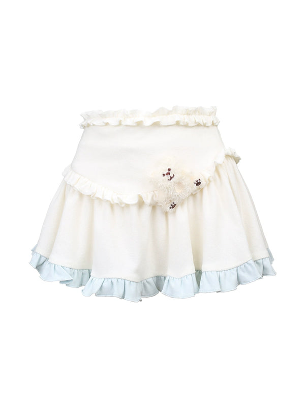 Milky Blue Far Tight Food Parker + Flare Skirt