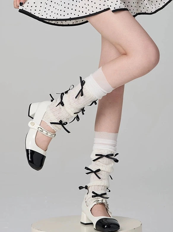 Ballet Style Original Ribbon Lace Leg Warmers