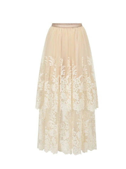 Sweet Waltz Lace Camisole + Long Skirt + Peplum Belt