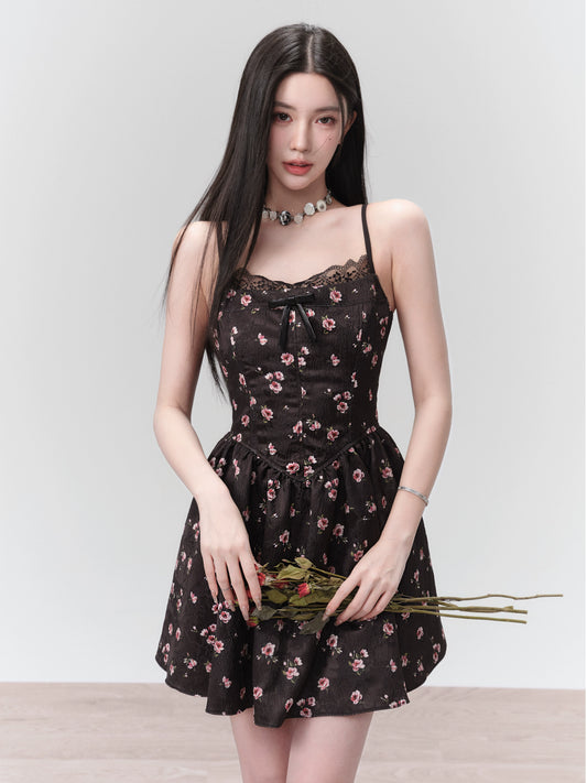 Flower Suspender Camisole Dress