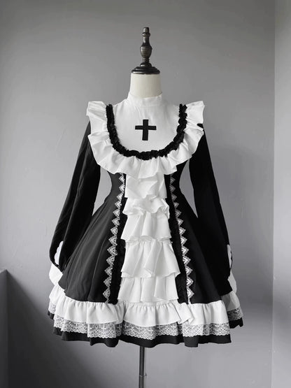 Gothic Sister Frilly Ard Short Dress