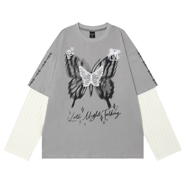 レースバタフライステッチレトロセット