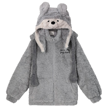 Cute Puppy Design Sweat Shirt+Gray Bag