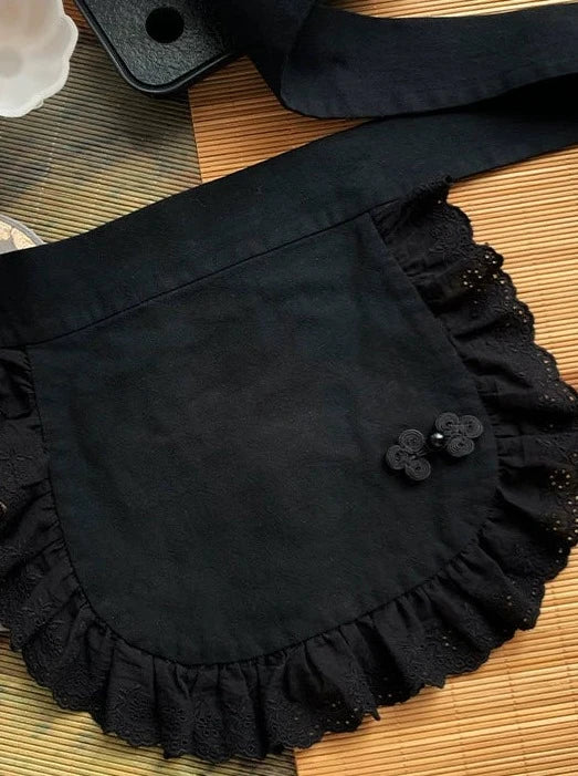 【予約商品】チャイナショートドレスセット+ロングチャイナドレスセット+エプロン+アクセサリー