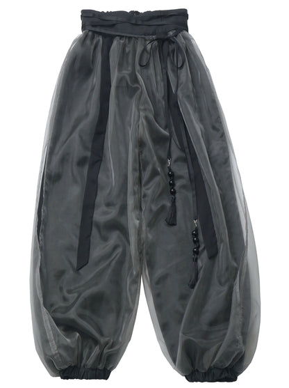 Mountain Wood Black Gray Suspender Cardigan Pants Design China Suit