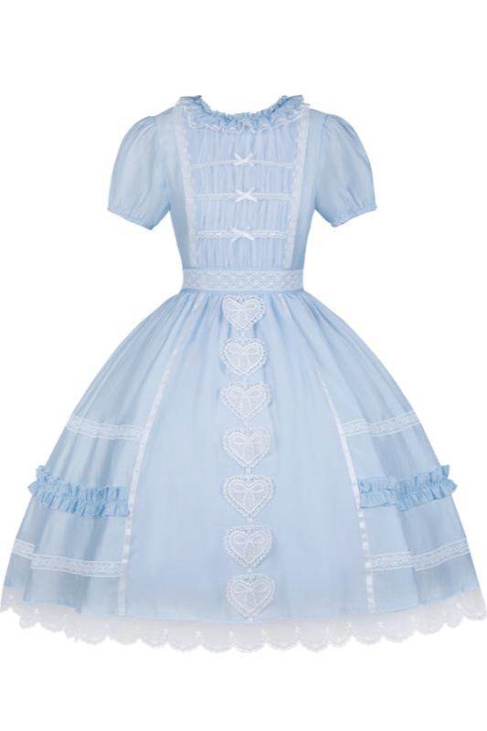 Sweet Doll Frill Ribbon Lolita Dress + Mini Ribbon Sleeves