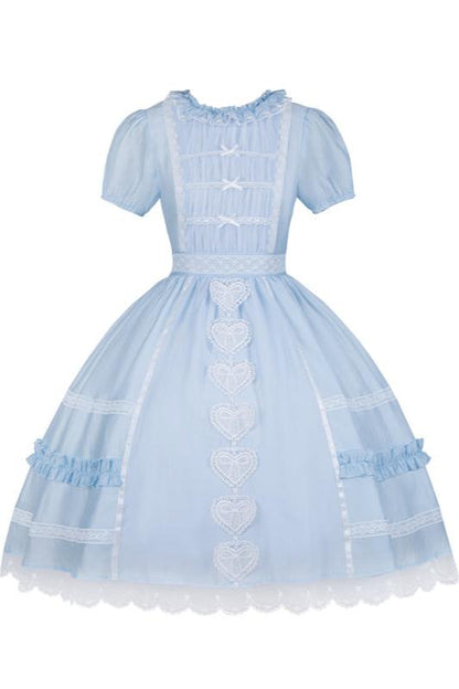 Sweet Doll Frill Ribbon Lolita Dress + Mini Ribbon Sleeves