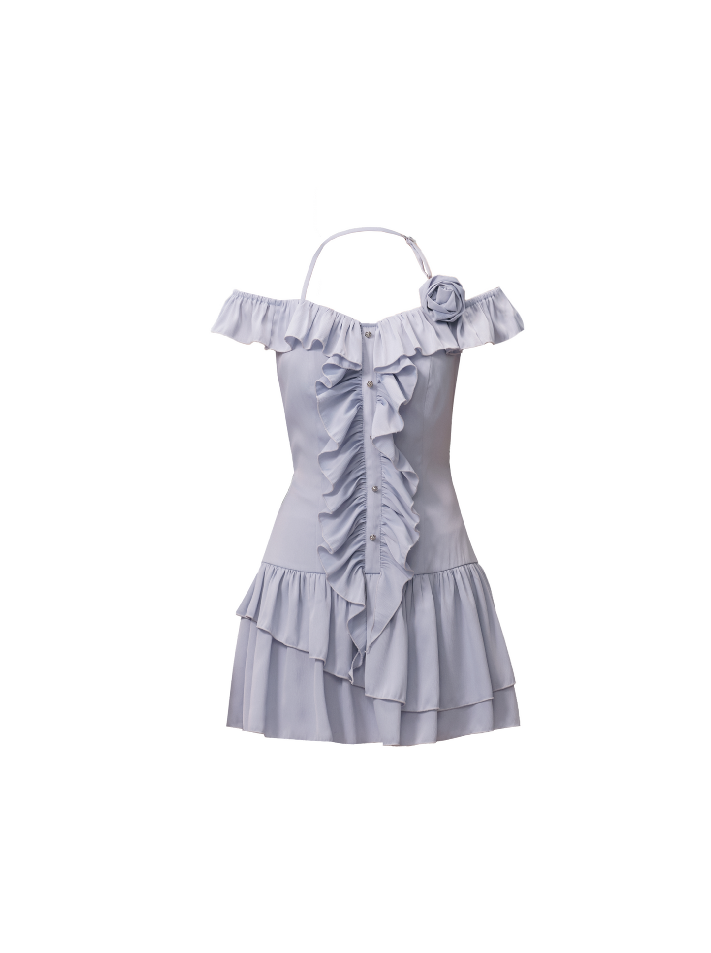 Mint Soda French Romantic Ruffle Dress (robe à volants)