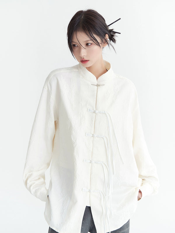 China Buckle Loose Shirt