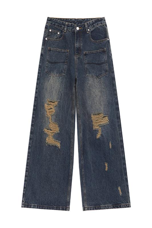 American Street Ripped Wash Jeans