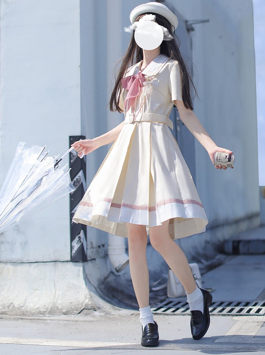 Sweet Girly Sailor Summer Dress