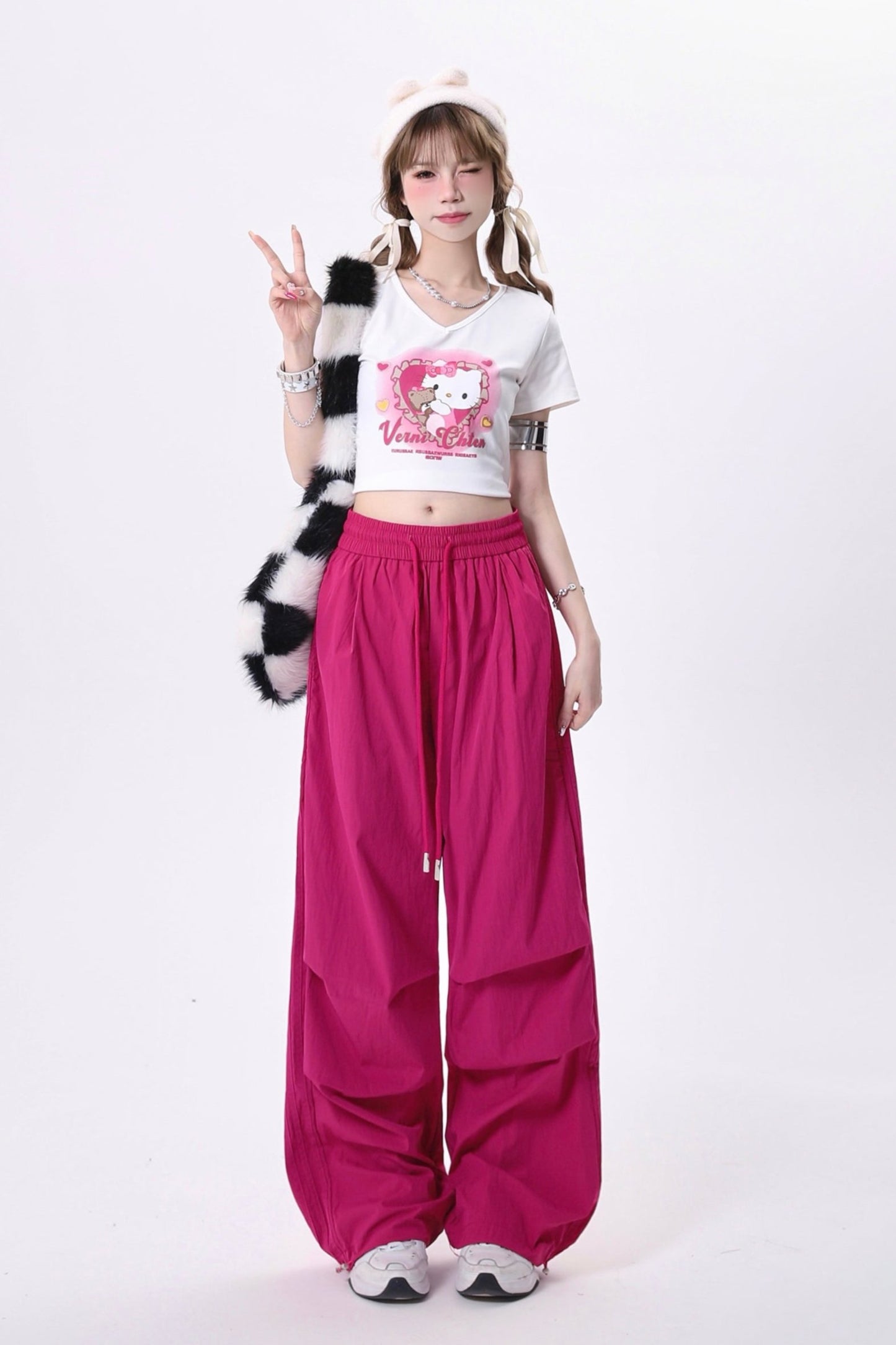 Retro Pleated Loose Wide Leg Pants